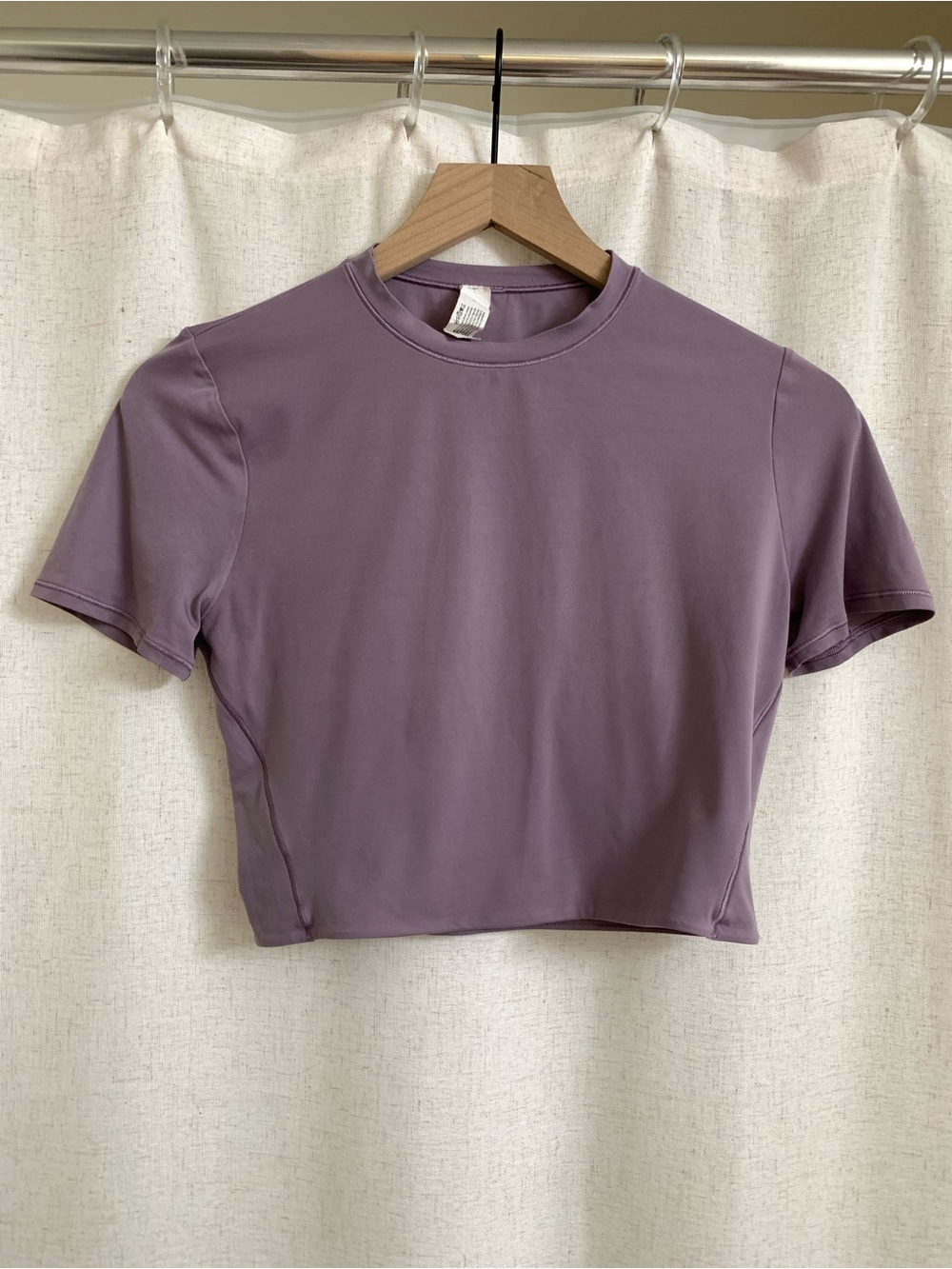 lululemon athletica Wunder Most Cropped Crew Tee Mauve Medium